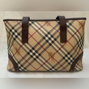 Burberry Haymarket OFFERS WELCOME Tote in good used condition. Authentic.